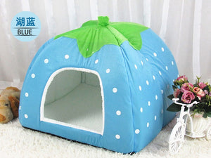 Cute Soft Strawberry Pet Bed