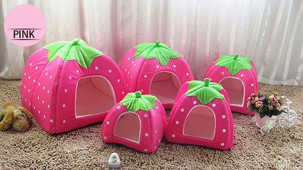 Cute Soft Strawberry Pet Bed