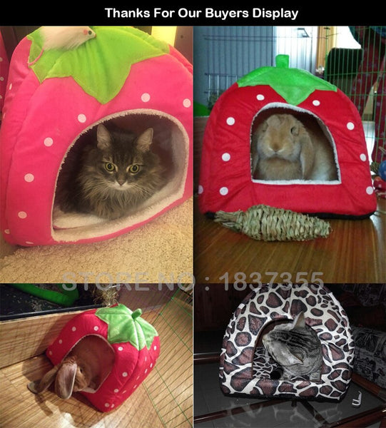 Cute Soft Strawberry Pet Bed