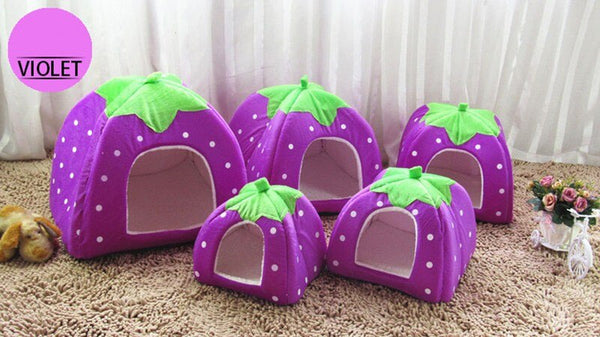 Cute Soft Strawberry Pet Bed