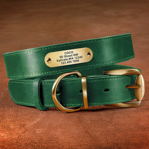 Real Leather Dog Collar