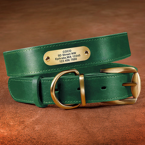 Real Leather Dog Collar
