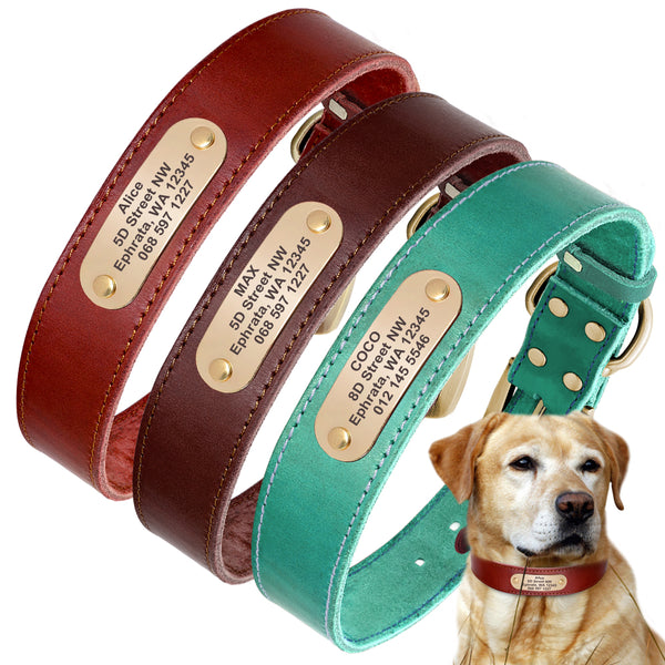Real Leather Dog Collar