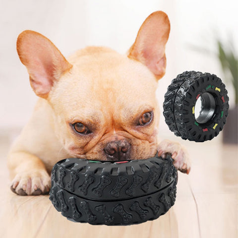 Squeaky Tire Treads Tough Pet Toys