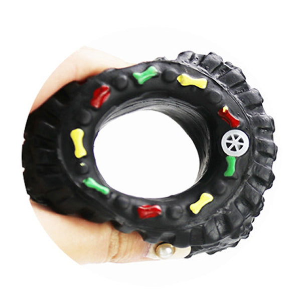 Squeaky Tire Treads Tough Pet Toys