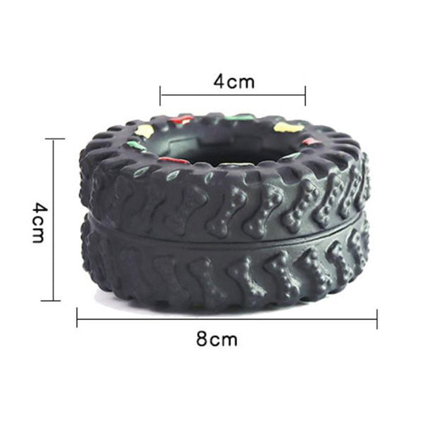 Squeaky Tire Treads Tough Pet Toys