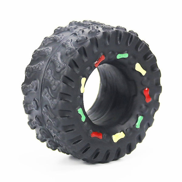 Squeaky Tire Treads Tough Pet Toys